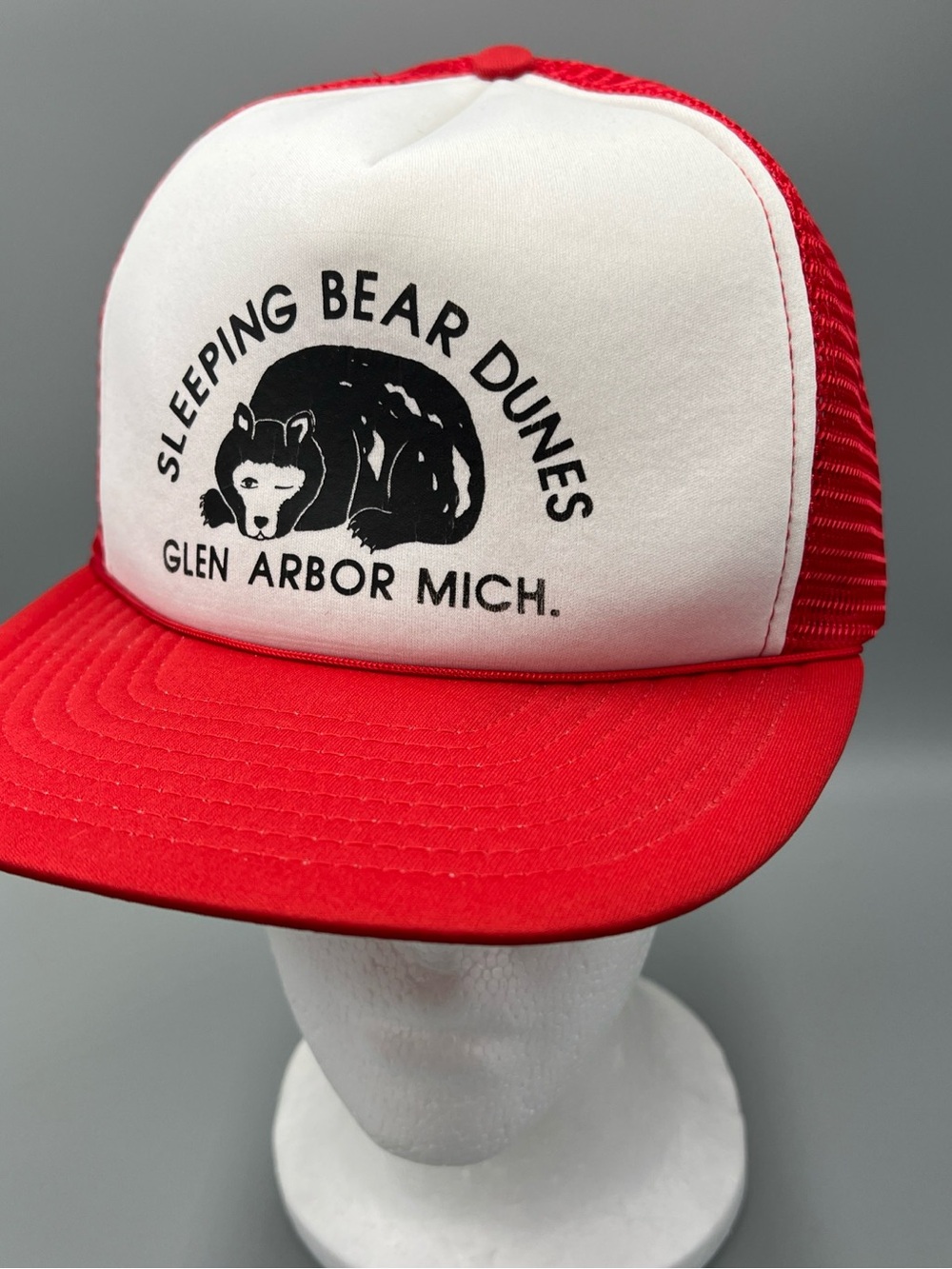 VTG Sleeping Bear Dunes Trucker Rope Hat, Glen Arbor Michigan. Dual Row. Winner